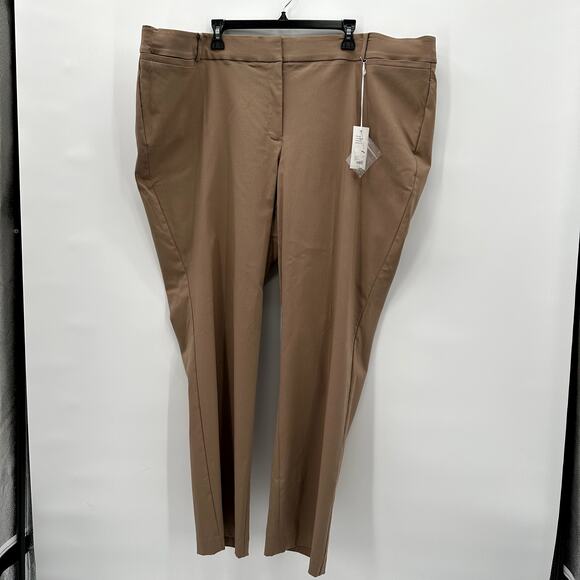 LANE BRYANT NWT Allie Sexy Stretch Straight Leg Pant in Khaki // 28R - Picture 3 of 13